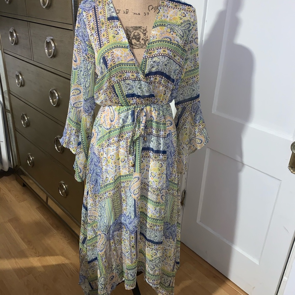 Haani asymmetrical paisley print summer dress